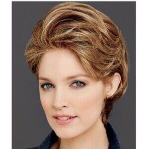 Wigsis Perfect Short Wavy Brown Classic Wig NWT Size L